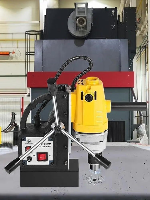 Badass 750W Magnetic Drill Press Featuring A Rocksolid 8500N Base Magnet And Slick Tabletop Build for smooth core drilling.