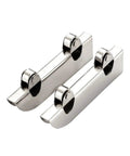 Full Extension Drawer Slides Kit, Stainless Steel Rails For Cabinets, 4 Or 8 Pack, Includes Glass Sliding Door Wheels And 5mm Track Clamp