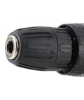 Close-up view of the chuck of the Badass Brushless Cordless Drill Kit Featuring Twenty Five Adjustable Torque Settings And One Thousand Four Fifty RPM Speed.