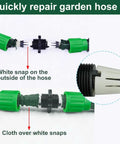 Top Tier Expandable Garden Hose Repair Kit With Leak-Free Female Male Plastic Connectors For Quick Flexible Tube Fixes On Pocket Flexi And Retractable Hoses Up To 1/2 Inch For Super Easy Yard Maintenance And Zero Drip Hassle. 1/2-inch ABS hose repair kit on damaged hose