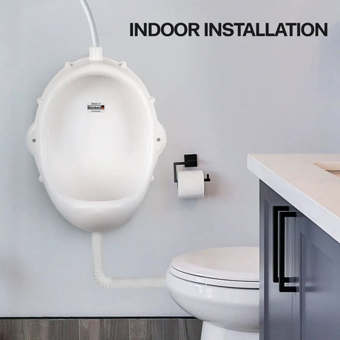 Heavy Duty Plastic Urinal For Men Indoor Outdoor Use Waterless Urinal With Urine Diverter Easy Install, mounted indoors