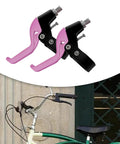 Pink Kids Bike Brake Lever Set for Small Hands Easy Three Finger Pinch Handle Childrens Bicycle Brake Lever for Safer Stopping