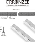 Tough As Nails 304 Stainless Steel Piano Hinge 24 Inch Continuous Hinge With Pre Drilled Holes Rust Resistant Body Ships Complete With Mounting Screws.