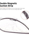 Double Magnetic Suction Strip for EV Charger Port Cover, waterproof and flexible material, shown in protective packaging.