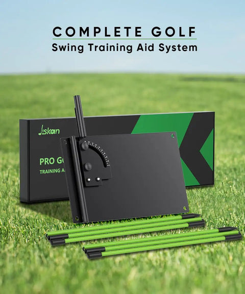 Golf Alignment Sticks System With Holder Plate For Aiming Putting And Swing Training 2 48 Inch Sticks shown on grass
