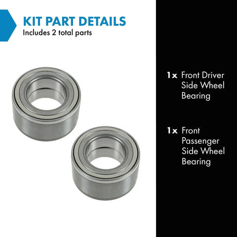 Front Wheel Bearing Set For Toyota 4Runner Sequoia Tacoma And Tundra Front Driver And Passenger Sides Replacement Kit