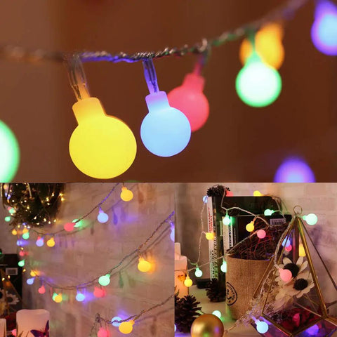 Low Voltage Globe String Lights 33Ft With 100 LEDs 8 Modes And Timer UL Listed 30V Indoor Outdoor Decor IP44 Waterproof