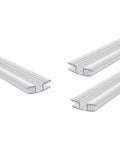 3 Pack 48 Inch Clear Acrylic Hinges For 1/4 Inch Drum Shield Panels Featuring Tooth In Groove Mechanical Lock Pinless Design.