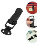 Spring Loaded Toggle Latch Clamp Set For Cabinets And Boxes Medium Size Black Finish 4 Piece Kit With Screws