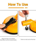 Adjustable Vacuum Suction Seam Clamp For Floor Gap Fixing And Tile Alignment, showing use of pro grade heavy duty rubber cups