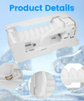 Ice Maker Assembly Replacement For Refrigerator OEM Fit With Wide Compatibility Replaces DA61-03213B And DA97-07603A, white plastic with wiring