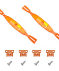 Orange Bike Wheel Spoke Reflectors 1 Pair Universal Safety Warning Light for all kinds of bikes with screws and clips