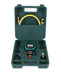 Professional HVAC Pressure Gauge Set With Digital Meter For Car AC Cooling System Charging And Quick Leak Detection in case.