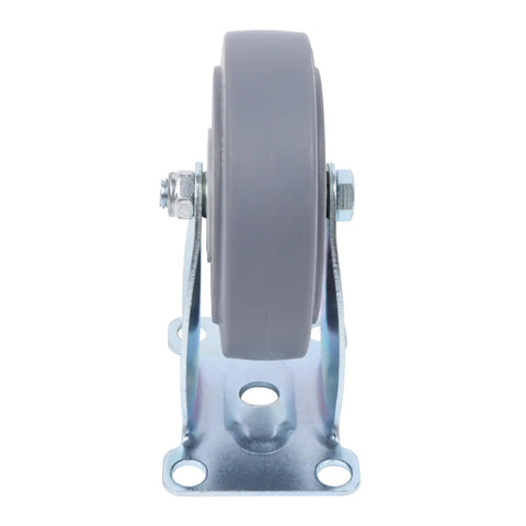 Four Inch Heavy Duty Polyurethane Caster Wheels Set Of Four Built Tough For Rock Solid Glide And Ultra Quiet Performance, profile view of wheel
