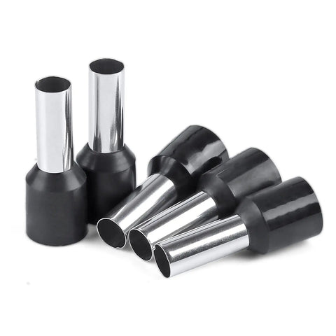 200 Pcs AWG 8/10mm2 Wire Ferrules Insulated Copper Crimp Connectors Crimp Pins Cord End Terminals Black Pro Grade Heavy Duty