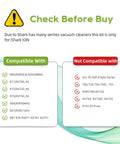 Compatibility chart for Ion Robot Vacuum Spare Parts Kit, listing compatible and not compatible Shark ION vacuum models.