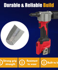 6 Pack Machined Jaws Replacement Kit For 2550-20 Rivet Tool showing jaw piece close-up and rivet tool