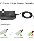 Go To All In One RC Battery Charger For NiMH And NiCd Packs 2S To 10S 7.2V To 12V With 800mA Or 500mA Output The Go To Charger For RC Cars And Airsoft Gear Not For Lithium Batteries with standard Tamiya plug