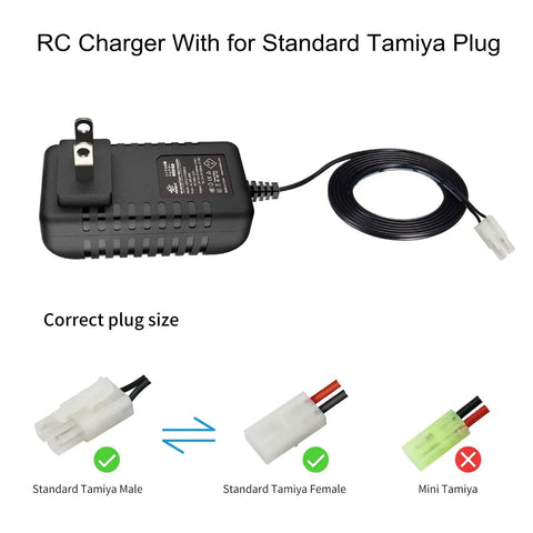 Go To All In One RC Battery Charger For NiMH And NiCd Packs 2S To 10S 7.2V To 12V With 800mA Or 500mA Output The Go To Charger For RC Cars And Airsoft Gear Not For Lithium Batteries with standard Tamiya plug