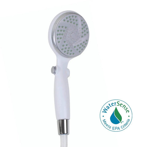 Large 3.5 Inch Shower Head With Extra Long 84 Inch Hose, Pause Function, WaterSense Certified Handheld Shower Sprayer With Oversized Spray Head, White