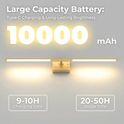 Rechargeable wall sconce featuring 10000mAh battery and touch remote control from Keep Your Home Lit Tonight With These Rechargeable Wall Sconces Set Of Two Packed With A Solid 10000mAh Battery For Nonstop Glow And Dimmable 4Cct Tones To Match Any Room Vibe In Sleek Gold Finish.