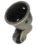 4 Pack Old School Vintage Zinc Alloy Swivel Cup Casters For Furniture Antique Green Bronze Wheels close-up view