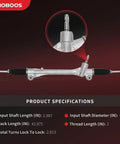 Manual Steering Rack And Pinion Assembly Compatible With Toyota Camry 2012-2017 Avalon 2013-2018 Lexus ES350 ES300h detailed view