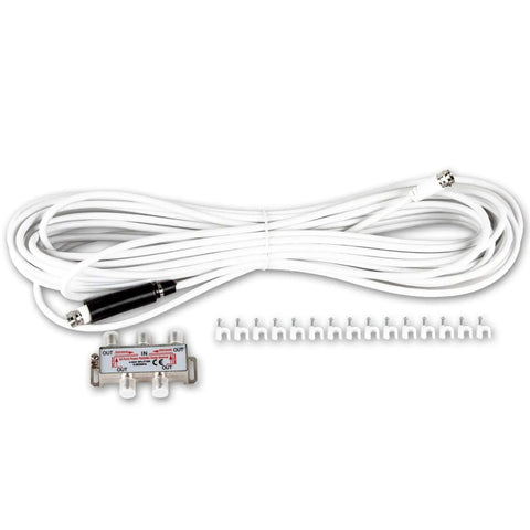 Coaxial cable and installation kit for Long Range HD TV Antenna With 200 Mile Reception For Attic Or Roof Mount, Digital OTA.