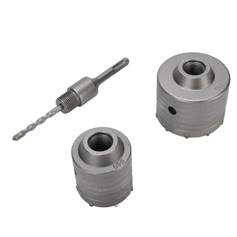 Get The Heavy Duty Hole Saw Kit With Rock Solid Tungsten Steel Built Tough To Blast Through Brick Cement And Concrete Like A Boss For Those Big 60mm and 80mm Jobs That Need Serious Grit And Precision Without Getting Clogged Up By Dust. 60mm and 80mm