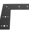 L Shaped Carbon Steel Right Angle Bracket With Black Powder Coat, 3mm Thick Mending Plate for 90 Degree Corner Support