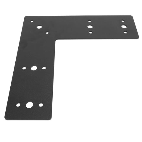 L Shaped Carbon Steel Right Angle Bracket With Black Powder Coat, 3mm Thick Mending Plate for 90 Degree Corner Support
