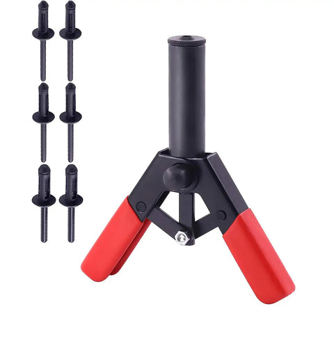 All In One Rivet Gun Set With Nylon Blind Rivets In Three Sizes 30 Pieces Hand Riveter For Automotive Repairs And More