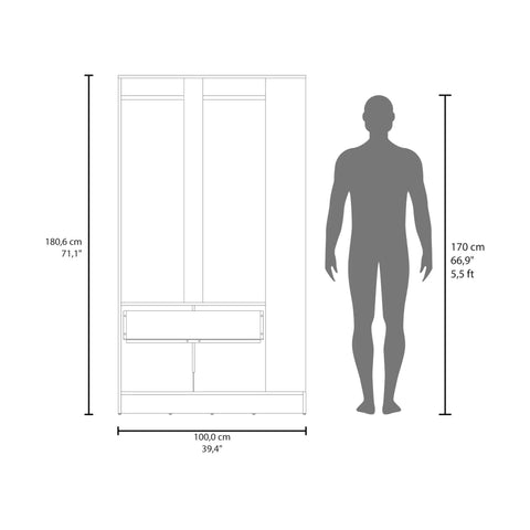 Roomy Freestanding Closet Organizer With Double Doors And Built In Hanging Rod Plus Extra Storage Shelves To Keep Your Clothes Bags And Accessories Tidy Without A Single Tool Or Install Hassle Guaranteed