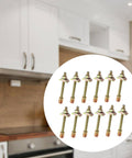 Beefy 12 Piece Bed Frame Fasteners Set With M8x80mm Bolts And Threaded Rod Connectors For Tough Half Moon Spacers And Nuts