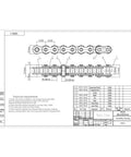 Technical diagram of Stainless Steel Roller Chain Number 35 For Industrial Power Transmission 10 Foot Length With Two Free Connecting Links ANSI 35SS 319 Links Built Tough For Bicycles Mini Bikes Motorcycles Go Karts And Heavy Machinery