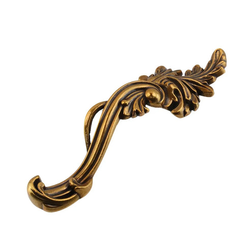 Antique Cabinet Door Handle Set Two Pack Vintage Zinc Alloy Drawer Pulls for Dresser and Wardrobe Retro Style 3.78 Inch Center Hole