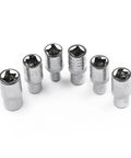 Six Piece Heat Treated Steel E Socket Set With 1/4 Drive For Heavy Duty Mechanics Gear That Lasts And Grips Tight On Bolts image