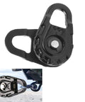 Dope Metal Pulley Winch Snatch Block RC Decoration Accessory in black, attached to RC crawler. Rugged alloy build for 1/10 scale models.