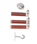Electromagnet Experiment Kit for Physics Classrooms and Labs, showing helical coils, bell, and hook components on white background.