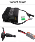 Super Sick 1000W Solar Charge Controller Runs 48V 60V 72V Electric Scooter Batteries Without A Sweat showing display, connectors and installation parts.