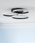 15.74 Inch Dimmable LED Flush Mount Ceiling Light With Remote Control 3000K To 6500K Three Color Dimming Circle Modern Chandelier