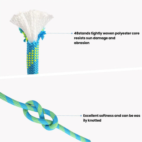 Half Inch By Hundred Feet Arborist Tree Climbing Rope Forty Eight Strand Polyester Static Bull Line Nine Thousand Pounds Breaking Strength Built Tough As Nails King Of The Canopy Top Shelf Marine Gear
