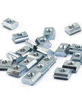 50 Pieces M3 Slide In T Nuts Tee Sliding Nut For 2020 Series Aluminum Extrusion Profiles With 6mm Slot Silver Finish