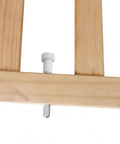 Premium White Window Screen Plunger Latches 10 Pack Rock Solid Aluminum Spring Hooks mounted on a wooden frame, showing concealed installation.