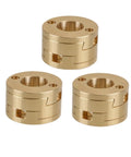 Smooth 16mm Oldham Coupling For Z Axis Screw Hot Bed Reduces Printing Swing And Ghosting Vibration On CNC 3D Printer With Flexible Shaft Drive System, 3 brass couplings