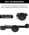 Anti-skid rubber base of Professional Grade Hefty Swivel Door Panel Installer Cabinet Jack Lifter Tool for easy door installation.