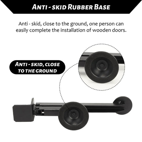 Anti-skid rubber base of Professional Grade Hefty Swivel Door Panel Installer Cabinet Jack Lifter Tool for easy door installation.