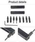 Digital Caliper Accessories Kit Internal External Groove Step with adjustable heads and clamps for precise measurements.