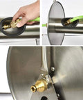 No Sweat Stainless Steel Garden Hose Reel Wall Or Floor Mounted Outdoor Hose Organizer With Smooth Operator Roll Cart connection detail