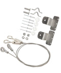 Heavy Duty Adjustable Stainless Steel Hatch Latch Lanyard Cable For RV And Yacht Doors, Rock Solid Wire Drawstring Kit 2 Pack